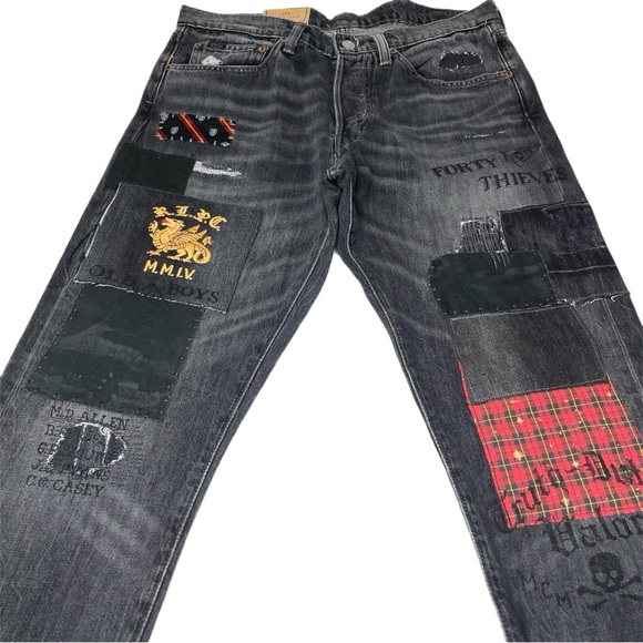 Polo Ralph Lauren Sullivan Slim Graffiti Patch Jeans - Picture 3 of 15
